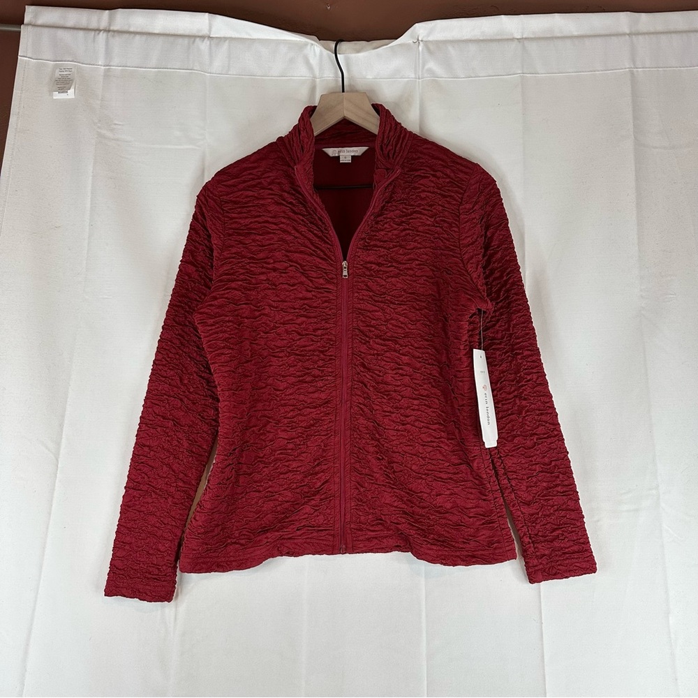 ERIN LONDON Women’s Size S Jacket Lightweight NWT Full Zipper Stretch Ruching - Picture 2 of 14
